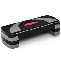 Costway Aerobic Stepper w/10-15-20 CM Adjustable Risers Exercise Step Platform Cardio Fitness Bench Gym Home Office