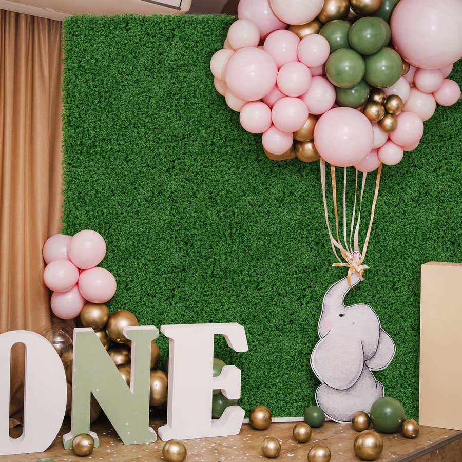 Costway Artificial Plant Wall Garden Fake Grass Wall Fence Artificial Vertical Grass Green