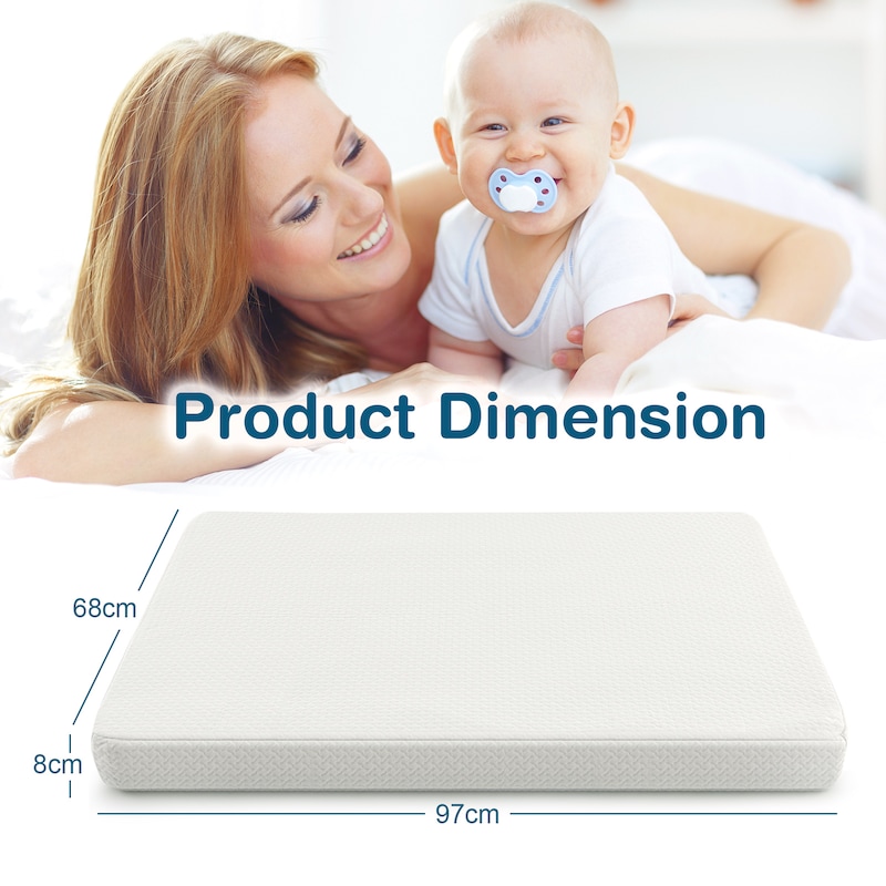 Buy Costway Baby Mattress Portable Baby Bedding Crib Cot Mattress Dual ...