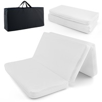 Costway Portacot Mattress Portable Travel Foam Cot Mattress w/Carring Bag Foldable