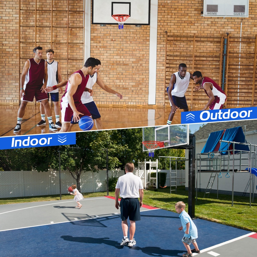 Buy Costway Basketball Hoop Wall Mounted Basketball Ring Rim Hanging w ...