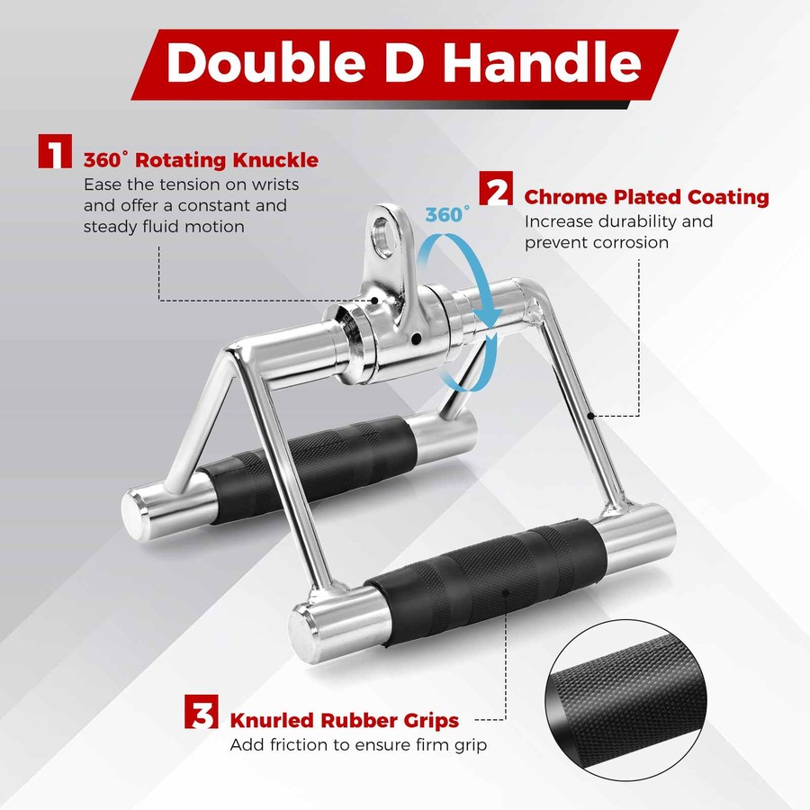 Buy Costway Cable Machine Attachment Set LAT Pulldown V-Shaped Press ...