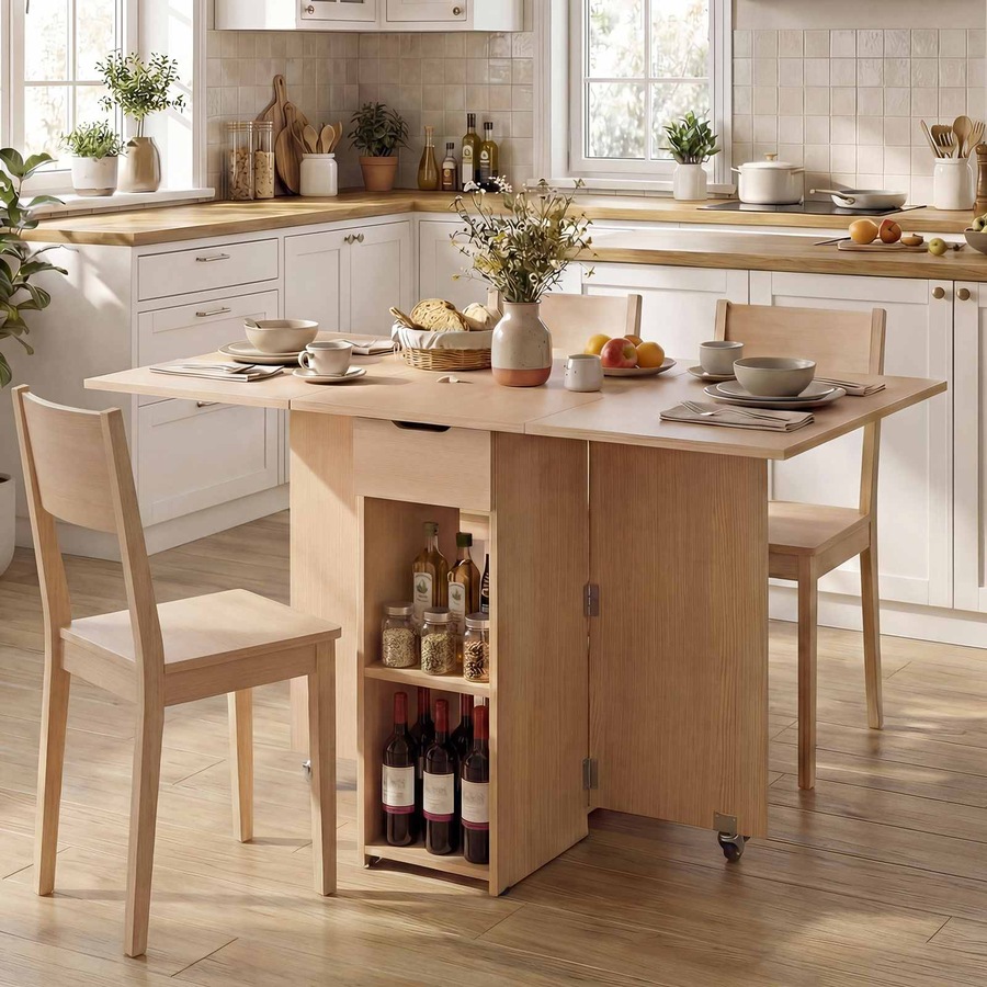 Buy Costway Extendable Dining Table for 2-4 Console Table Kitchen Bar ...