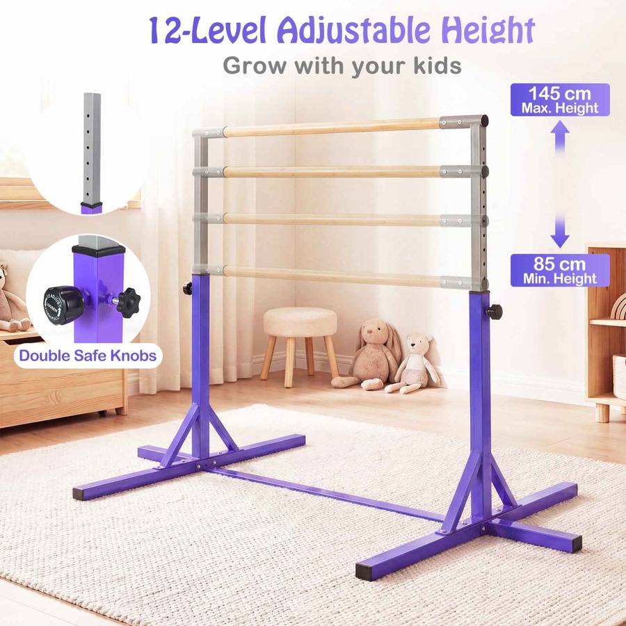 Buy Costway Gymnastics Bar Junior Training Bar Horizontal Kip Bar ...