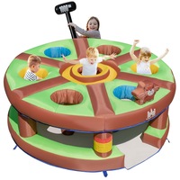 Costway Inflatable Whack-a-Mole Themed Castle for Interactive Game w/450W Blower Birthday Xmas Gift
