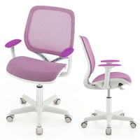 Costway Desk Chair Swivel Mesh Computer Chair Study Chair w/Adjustable Height Purple