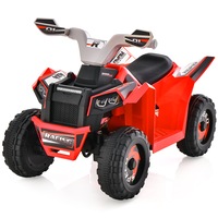 Costway Ride On ATV Electric Quad Motorbike Car Ride On Toy Outdoor w/Direction Control Red