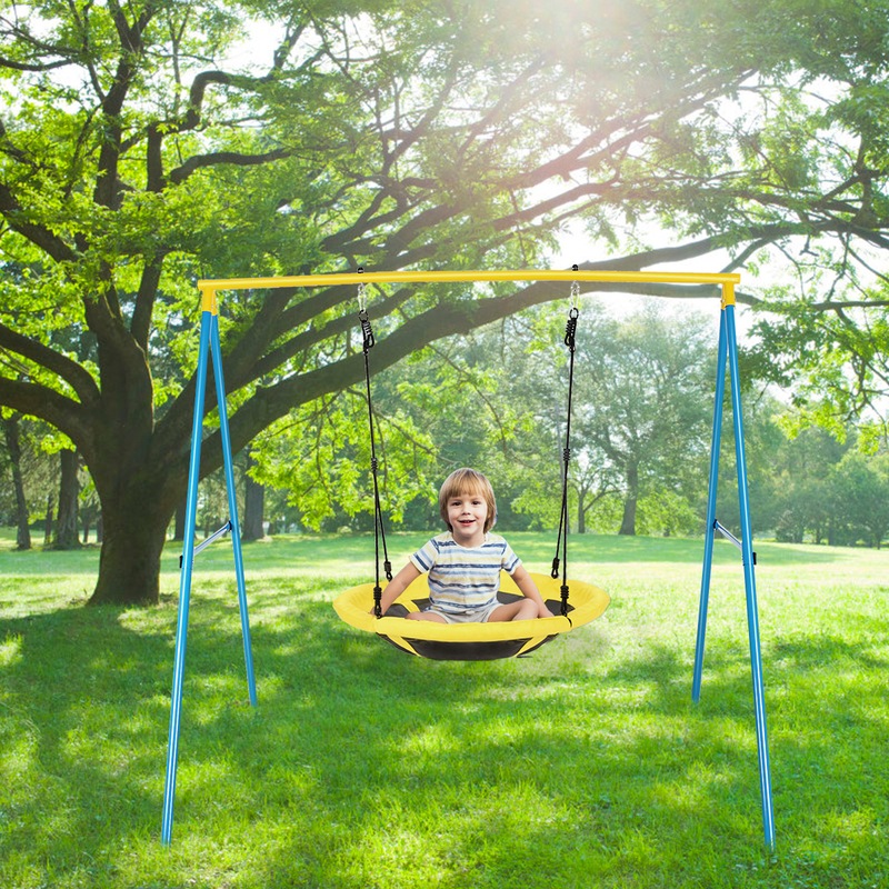 Costway Kids Saucer Tree Swing Set Metal Frame,Outdoor ...