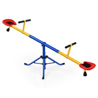 Costway Seesaw 360° Ratating Teeter Totter Playgound Teeterboard Carbon Steel Boy Girl Birthday Gift