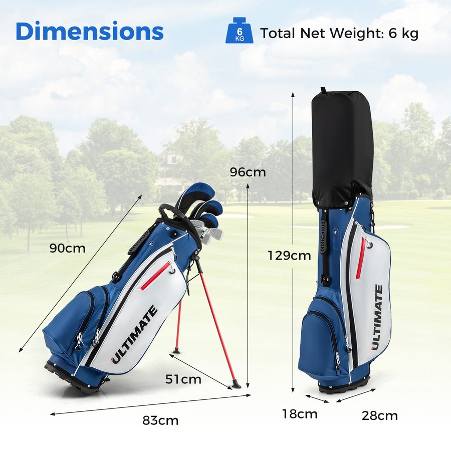 Costway Men Golf Clubs Set Beginner w/Stand Bag 10PCS Alloy/Graphite Drive Right Hand
