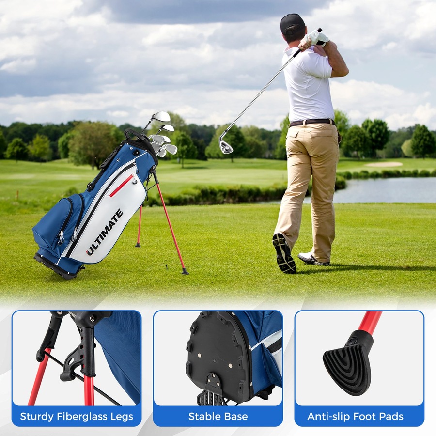 Costway Men Golf Clubs Set Beginner w/Stand Bag 10PCS Alloy/Graphite Drive Right Hand