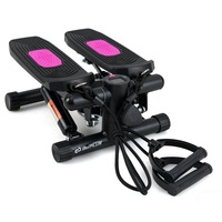 Costway Mini Stepper w/Resistance Rope Adjustable Aerobic Trainer Stair Step Machine Home Gym Exercise Fitness