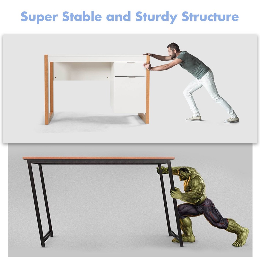 Costway Modern Computer Desk Writing Desk Workstation w/Storage Drawer Home Office White