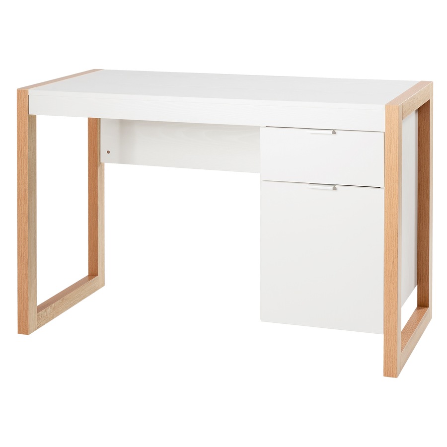 Costway Modern Computer Desk Writing Desk Workstation w/Storage Drawer Home Office White