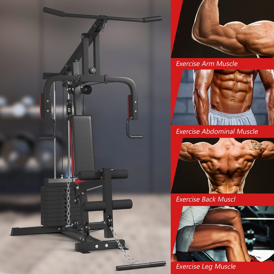 Cable Strength Machine Buy Costway Multi Home Gym Station Cable Strength Machine Exercise ...