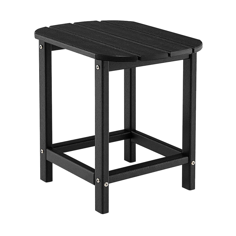 Costway Outdoor Side Table All-Weather Coffee Table Adirondack Table Outdoor Furniture Garden Patio, Black