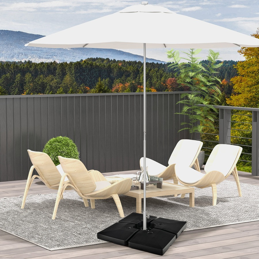 Costway Outdoor Umbrella Base Heavy Duty Cantilever Umbrella Holder Parasol Stand All Weather Black