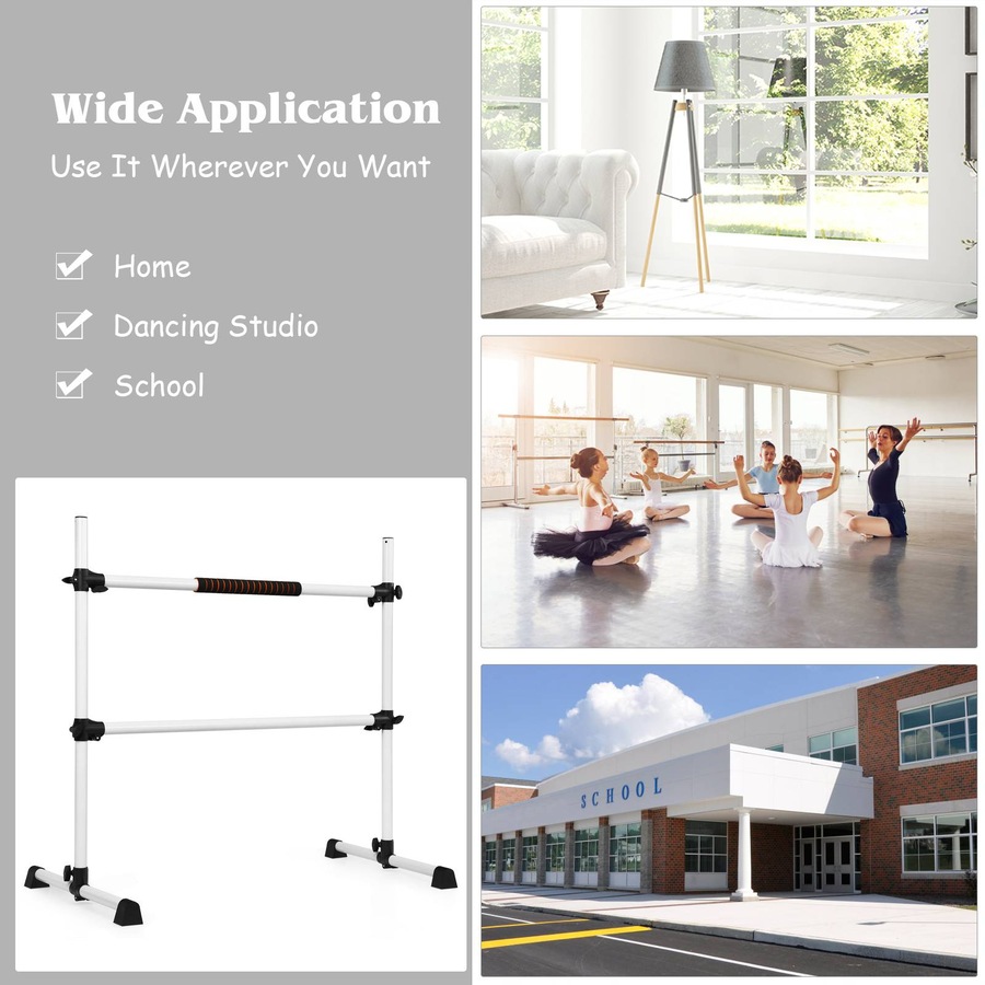 Buy Costway Portable Ballet Barre Freestanding Dance Bar Stretching ...