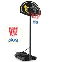 Costway Portable Basketball Hoop Stand System Net Ring Height Adjustable Indoor Ourdoor w/Wheels