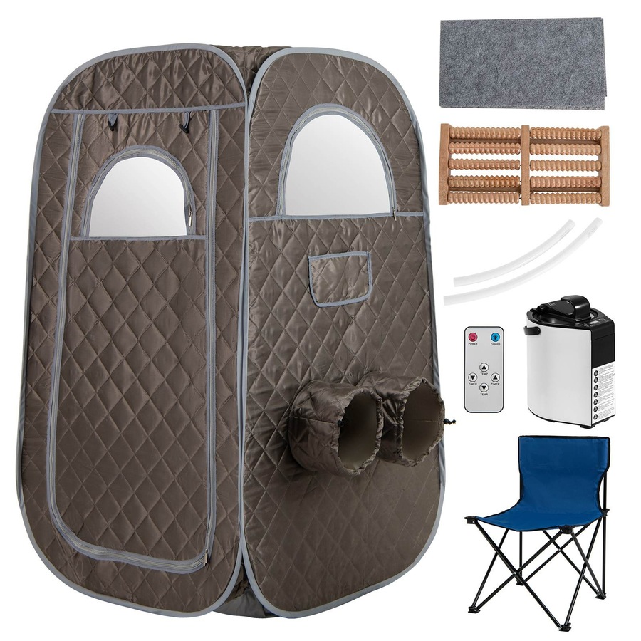 Buy Costway Portable Steam Sauna Tent w/Timer 1000W 3L Steam Generator ...