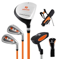 Costway Premium Junior Golf Clubs Set Starters w/Stand Bag & 4PCS Alloy/Metal Driver Right Hand