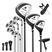 Costway Complete Men Golf Clubs Set Starters Pro w/Stand Bag 10PCS Alloy/Graphite Drive Right Hand Black