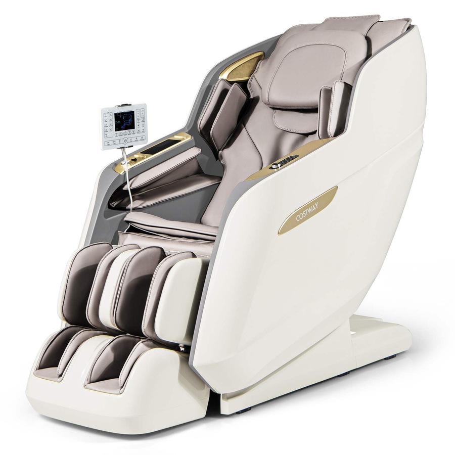 Costway 3D Massage Chair Full Body Electric Recliner Massager Zero Gravity Lounge Foot Roller PU SL Track Voice Control