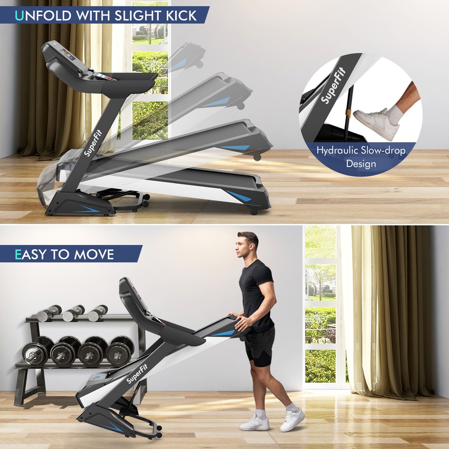 Buy Costway Electric Treadmill Auto Incline Running Machine 4.75HP 20 ...