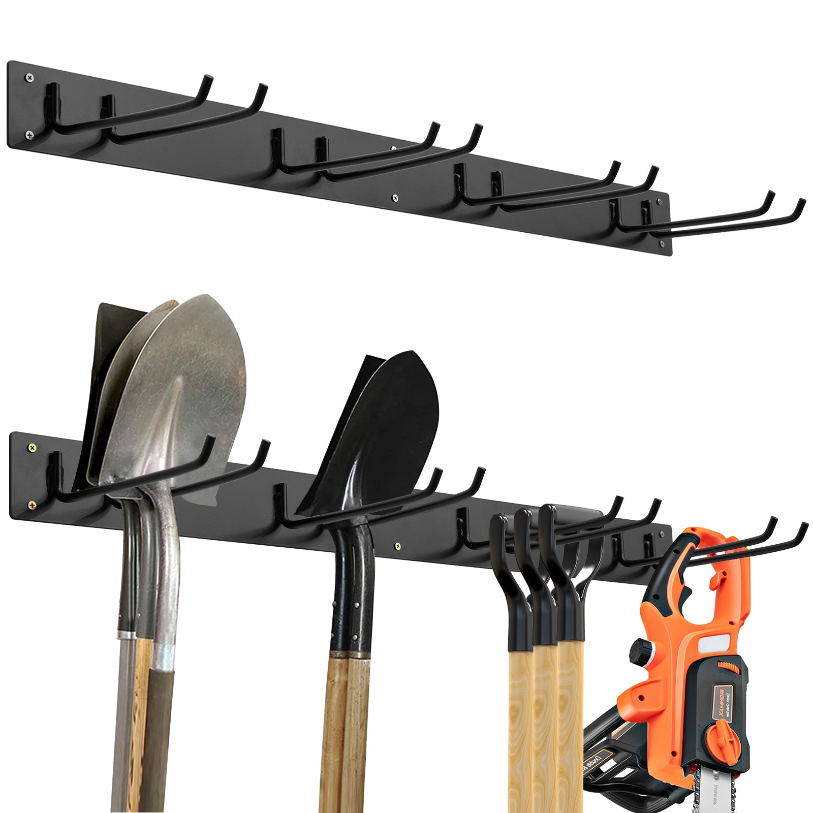 Costway Tool Holder Hanger Wall mounted Organizer Rack Steel Garage Heavy Duty w/8