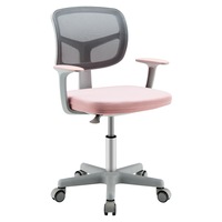 Costway Study Desk Chair Teen Office Task Chair 360° Swivel Mesh Chair Height Adjustable Pink