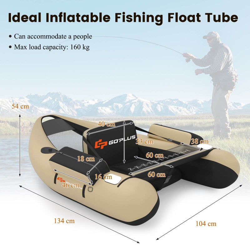 Buy Costway Inflatable Boat Fishing Excursion Water Boating Set w