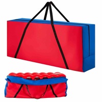 Costway Large Storage Bags 4 in A Row Christmas Xmas Tree Bags Storage Box Container Oxford Cloth