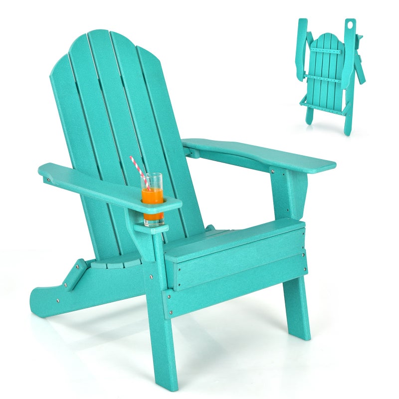 Buy Costway Folding Outdoor Furniture Adirondack Beach Chair Weather