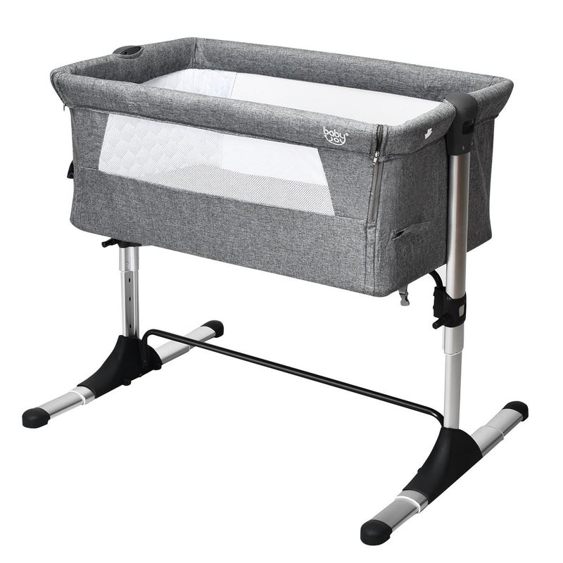 Buy Costway Co-Sleeper Baby Bassinet Cot Crib Bedside Adjustable Height ...