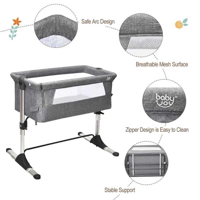 Buy Costway CoSleeper Baby Cot Crib Bedside Adjustable Height