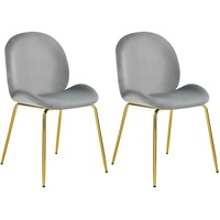Costway Velvet Office Chair Upholstered Desk Chair Wood Armchair Work Study Grey