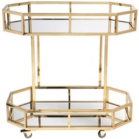 Luxe Living Brooklyn Drinks Trolley in Gold