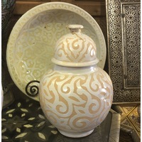 Fez Furniture & Homewares Handcarved Moroccan Ginger Jar