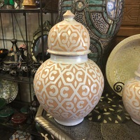 Fez Furniture & Homewares Handcarved Moroccan Tall Urn