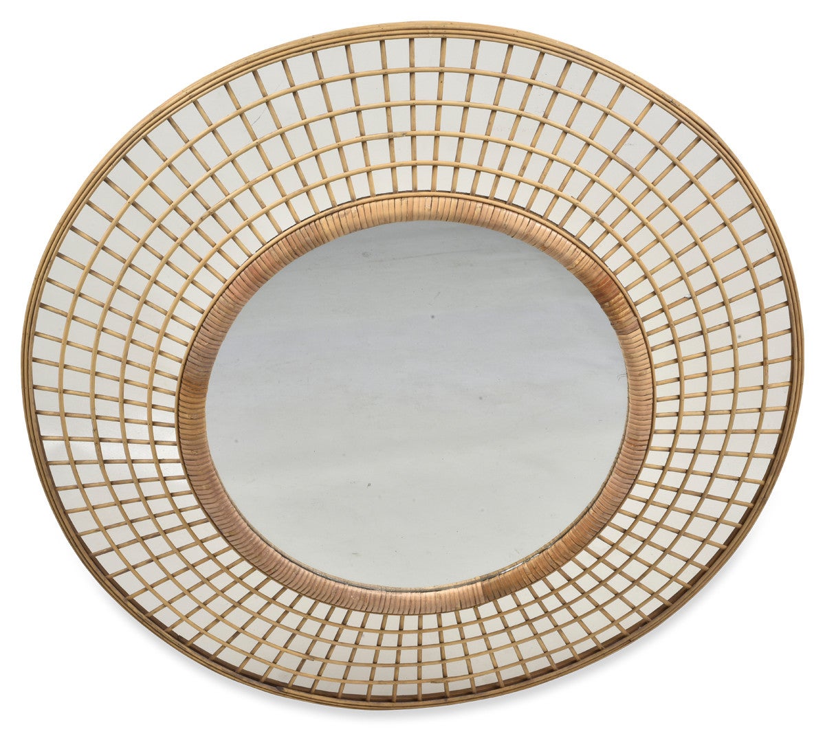 Casa Gillian Round Bamboo Mirror