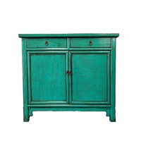 Rosa Luna Antique Oriental Cabinet in Green
