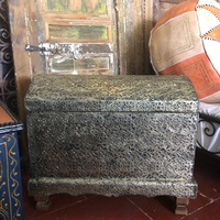 Fez Furniture & Homewares Sultan's Trunk/Occasional Table in Silver Nickel