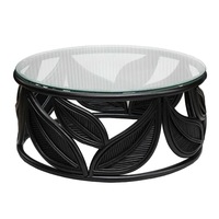 Belle Seville Leaf Table in Black