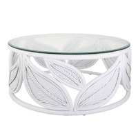 Belle Seville Leaf Table in White