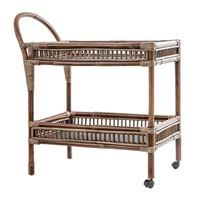 Belle Seville Rattan & Bamboo Tea Cart