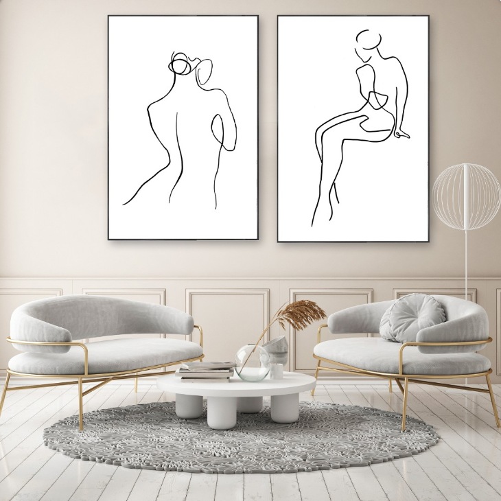 Charlie & Co. Female Body Sketch Wall Art