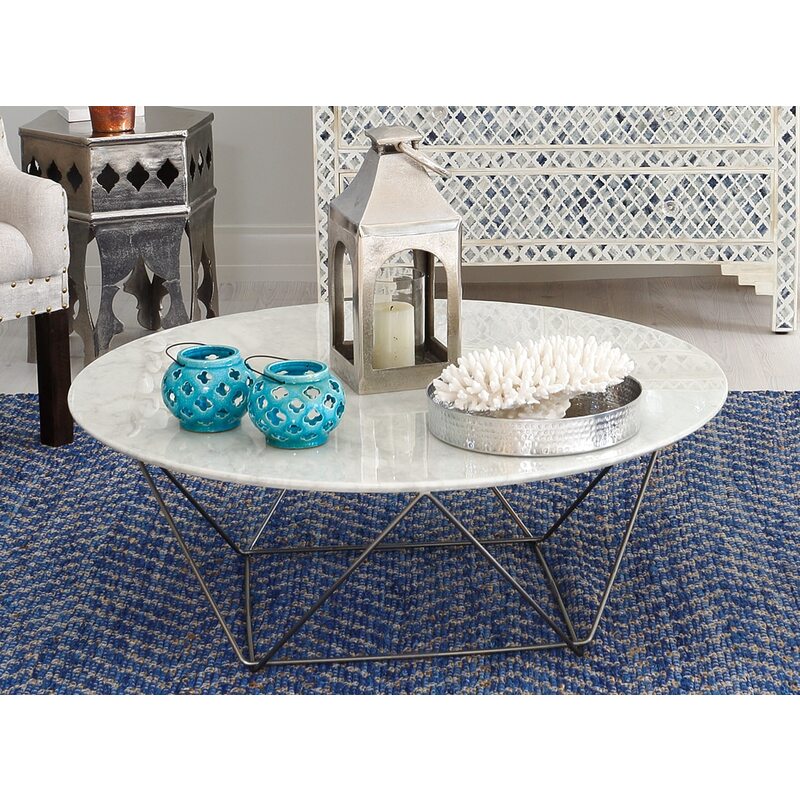 globewest como marble coffee table