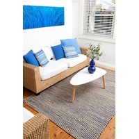 Habitate Iris Royal Blue Jute Rug