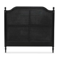 Winnipeg & Sons Vascalles Rattan Headboard in Black