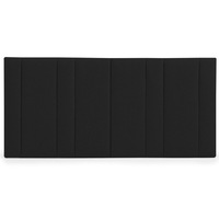 Luxe Living Bronx Panelled Queen Bedhead in Black Linen